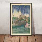 Wisteria Bridge at Komeido by Hasui Kawase, 1935