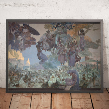 A framed image of Celebration of Svantovit in Rügen by Alphonse Mucha, 1912