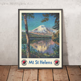 Póster de viaje del Monte St. Helens: Northern Pacific North Coast Limited de Gustav Wilhelm Krollmann, 1920 