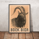 Vintage Bock Beer Poster by Henry Jerome Schile, 1884