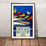 Póster de viaje de Opatija: Abbazia Sport Woche 4.-12. Mai 1912 de Stefanie Glax, 1911 
