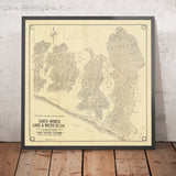 Old Street Map of the Pacific Palisades & Huntington Palisades, 1925