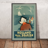 Affiche de voyage Hollande : où le bord de mer signifie bien plus 