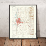 Old Map of Laramie, Wyoming by USGS, 1963 – University of Wyoming & Laramie River