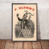 F. Klemm’s Vintage Bock Beer Poster, 1880