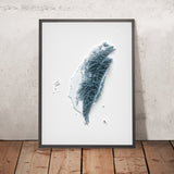 Taiwan Topographic 3D Relief Map