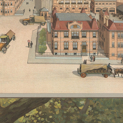 Amsterdam Travel Poster: Beiersch Bierbrouwerij De Amstel, 1910