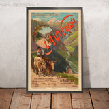 Auvergne Travel Poster: Chemin de fer d’Orléans – Région du Lioran by F. Hugo d’Alesi
