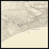 Personalised Old Map of Bournemouth