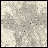Mappa Antica Personalizzata di Cardiff 