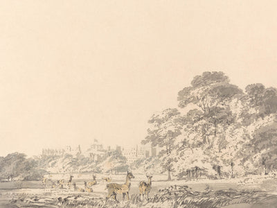 Windsor Castle und Park mit Rehen von Turner, 1800 