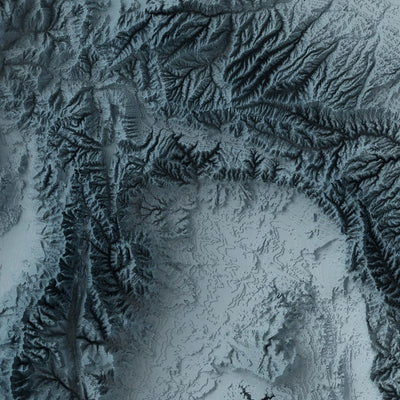 Utah Topographic 3D Relief Map