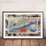 Old Pictorial Map of Shenandoah National Park, Virginia, 1947: Skyline Drive, Old Rag, Hawksbill, Big Meadows, Skyland
