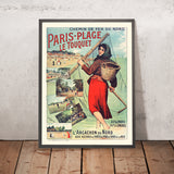 Poster da viaggio di Le Touquet: Paris-Plage Le Touquet di Louis Tauzin, 1900 