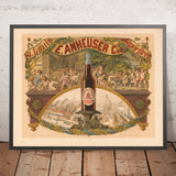 E. Anheuser Co.’s Brewing Association Vintage Lager Beer Poster, 1879