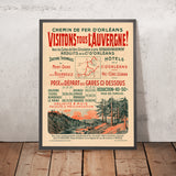 Auvergne Travel Poster: Chemin de Fer d’Orléans by Louis Tauzin, 1908