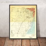 Old Map of Coconut Grove, Florida by USGS, 1950 – Coral Gables, South Miami & Biscayne Bay