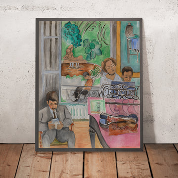 Une image encadrée de La Leçon de musique (The Music Lesson) d&