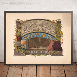 Lenk Wine Co. Vintage Wine Poster, 1878