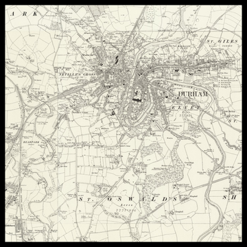 Une ancienne carte Ordnance Survey de Durham