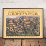 Affiche de voyage des Dolomites : Les Nouvelles Routes de Montagne de Gustav Jahn, 1907 