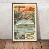 Evian-les-Bains Travel Poster: Eaux minérales by Imp. Charles Verneau, 1890