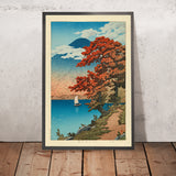 Autumnal Lake Chuzenji at Nikko with Mt Fuji by Hasui Kawase 1935