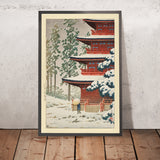 Tempio Saishoin nella neve di Hasui Kawase, 1936 