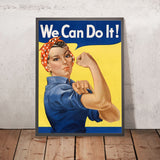 ¡Nosotros podemos hacerlo! por J. Howard Miller, 1943: Rosie la remachadora 