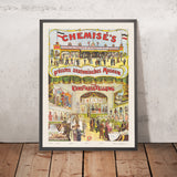 Deutschland-Reiseposter: Chemises Anatomisches Museum und Kunstausstellung von Adolf Friedländer, 1880 