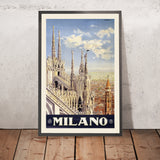 Affiche de voyage Milan : Milano par Allessandro Pomi, 1920 