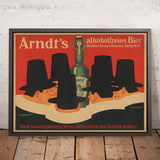 Arndt’s Vintage Non-Alcoholic Beer Poster by Julius Klinger, 1906