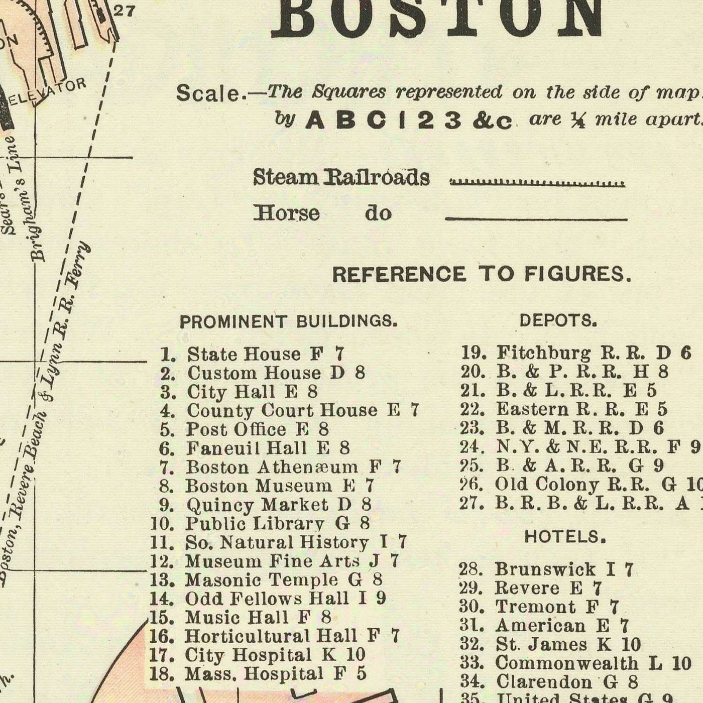 Old Map of Boston by Fisk & Co., 1893: The Common, Public Garden, The Fens, Charles River, Franklin Park