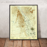 Old Map of Las Cruces, New Mexico by USGS, 1943 – Mesilla, Rio Grande & Organ Mountains