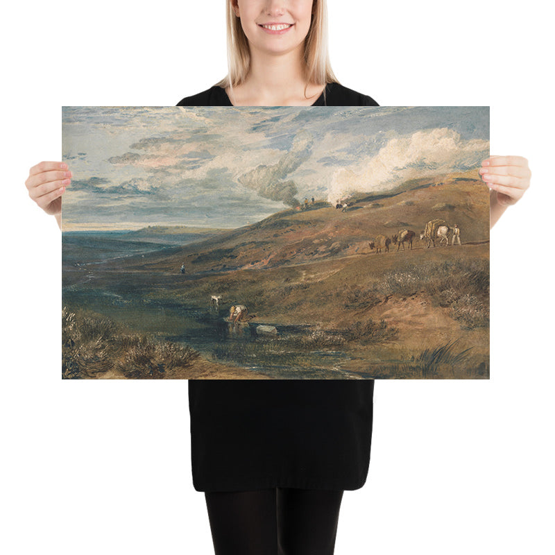 Dartmoor : La source du Tamar et du Torridge par Turner, 1813 