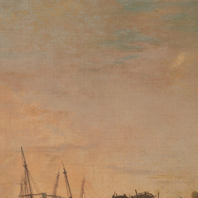 Harlech Castle, from Tygwyn Ferry, Summer’s Evening Twilight by Turner, 1799