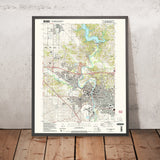 Map of Iowa City, Iowa by USGS, 1994 – University of Iowa, Iowa River & North Liberty