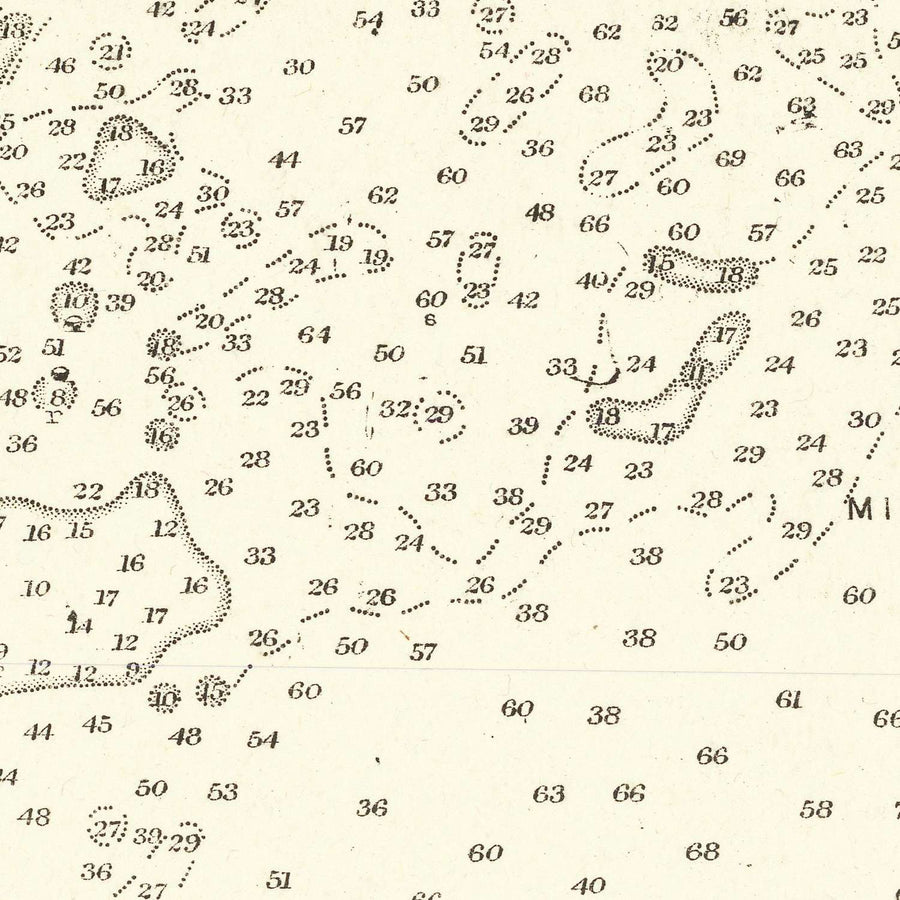 Ancienne carte nautique des îles Bermudes, 1894 : Hamilton, Château Harbour, Les Narrows 