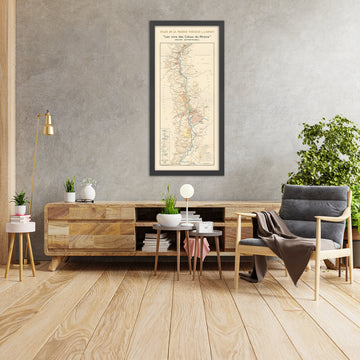 Mappa del Vino Antico delle Côtes du Rhône di Larmat, 1944: Varietà di Uva, Città 