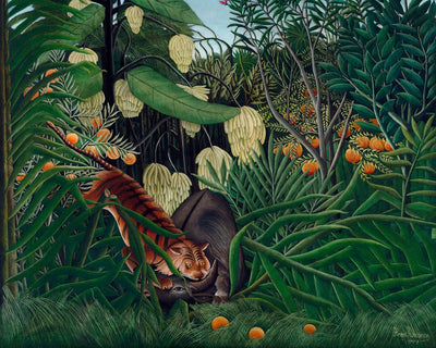 Fight between a Tiger and a Buffalo by Henri Rousseau, 1908