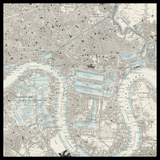 Mappa Antica Personalizzata di Canary Wharf 