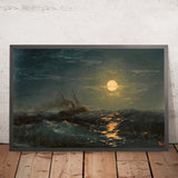 Steamship on a Moonlit Night by Ivan Konstantinovich Aivazovsky, 1817