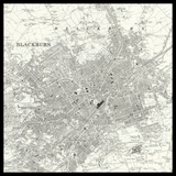 Carte ancienne personnalisée de Blackburn 