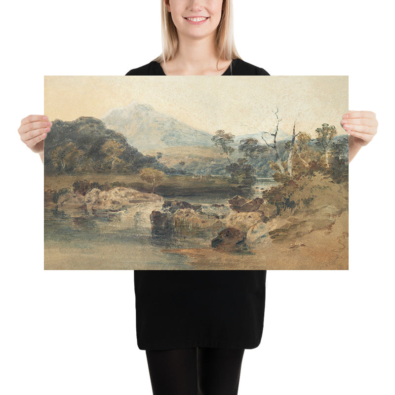 Snowdon de Beddgelert par Turner, 1798 