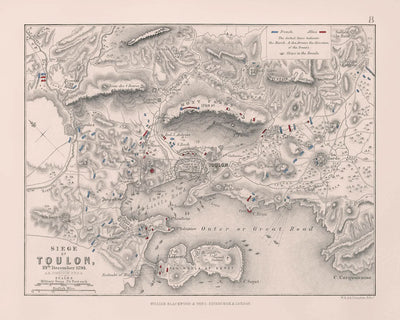 Belagerung von Toulon, 19. Dezember 1793 von AK Johnston, 1793