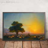 Shepherds with Their Flock at Sunset by Ivan Konstantinovich Aivazovsky, 1859