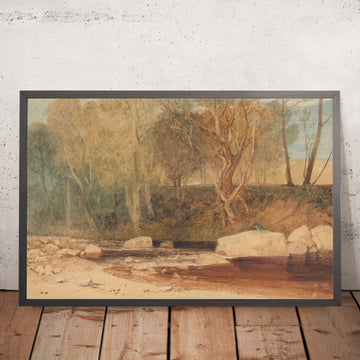 A framed image of On the Washburn (ignore if empty) by Turner, 1815