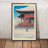 Asakusa Kannon Temple after the Snow, Tokyo by Hasui Kawase 1935