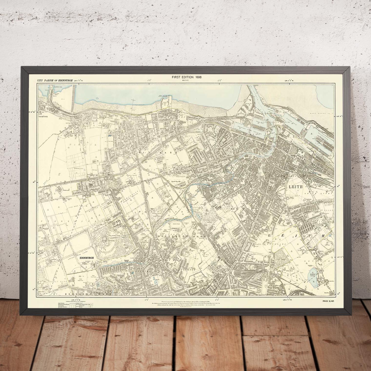 Personalised Old Map of Linlithgow – The Unique Maps Co.