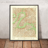 Old Map of Lake of the Ozarks, Missouri by USGS, 1934 – Bagnell Dam & Osage Beach